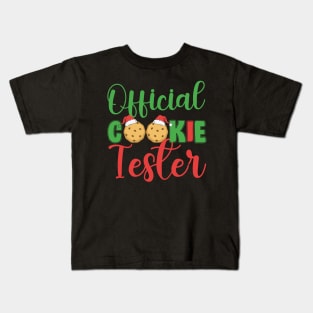 official cookie tester funny christmas cookies Kids T-Shirt